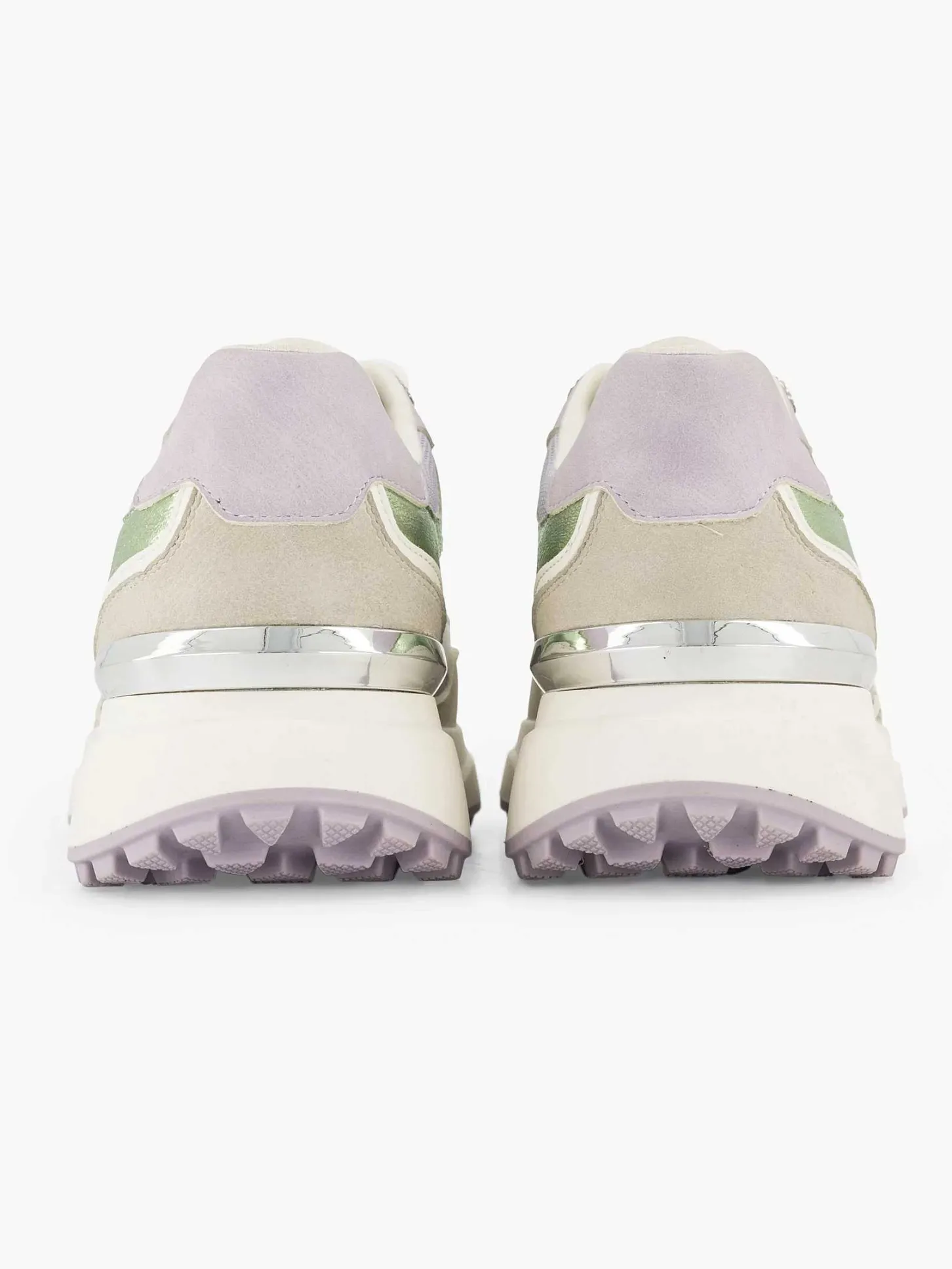Discount Beige Chunky Sneaker Glitter Dames Sneakers