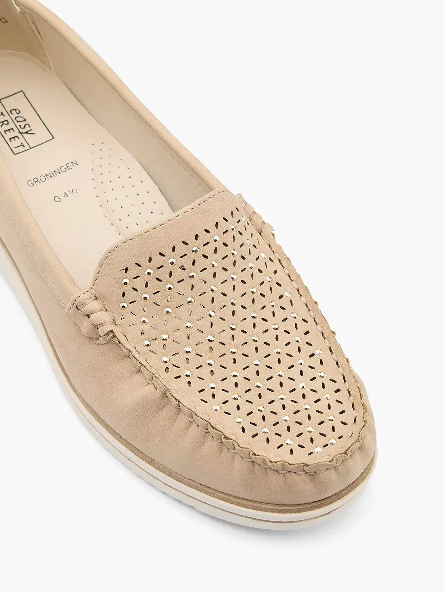 Clearance Beige Comfort Instapper Dames Comfort Schoenen