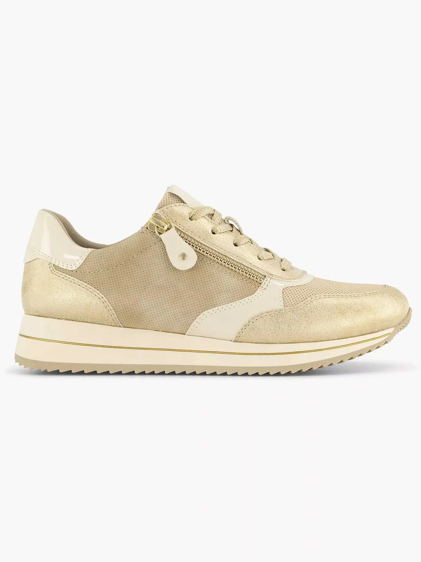 Outlet Beige Comfort Sneaker Dames Comfort Schoenen