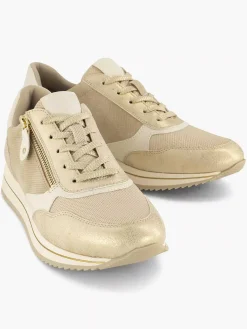 Outlet Beige Comfort Sneaker Dames Comfort Schoenen