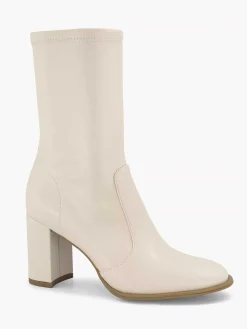 Discount Beige Enkellaars Hak Dames Enkellaarzen & Boots
