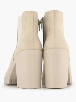 Sale Beige Enkellaars Hak Dames Enkellaarzen & Boots