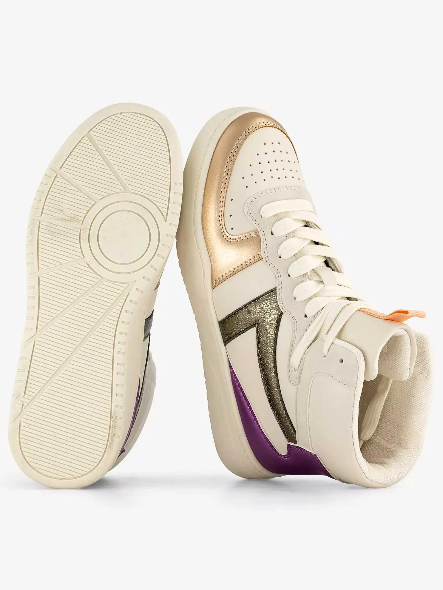 Hot Beige Hoge Sneaker Dames Sneakers