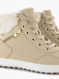 Clearance Beige Hoge Sneaker Dames Sneakers