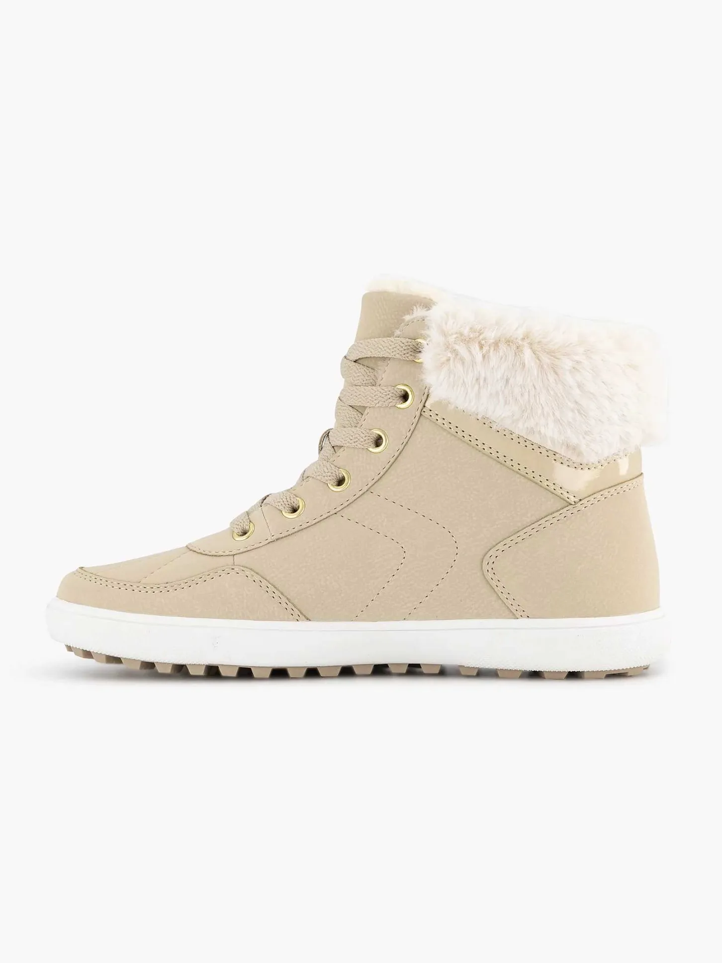 Clearance Beige Hoge Sneaker Dames Sneakers