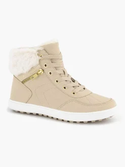 Clearance Beige Hoge Sneaker Dames Sneakers