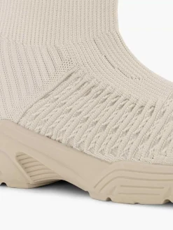 Discount Beige Hoge Sneaker Dames Sneakers