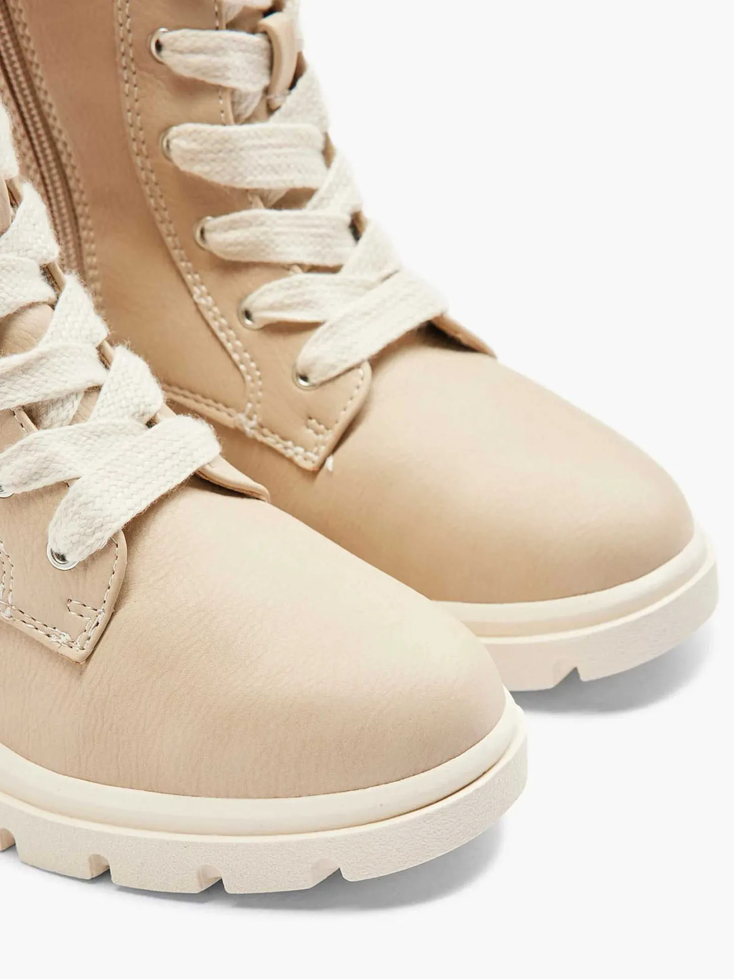 Hot Beige Hoge Veterboot Kinderen Jongensschoenen