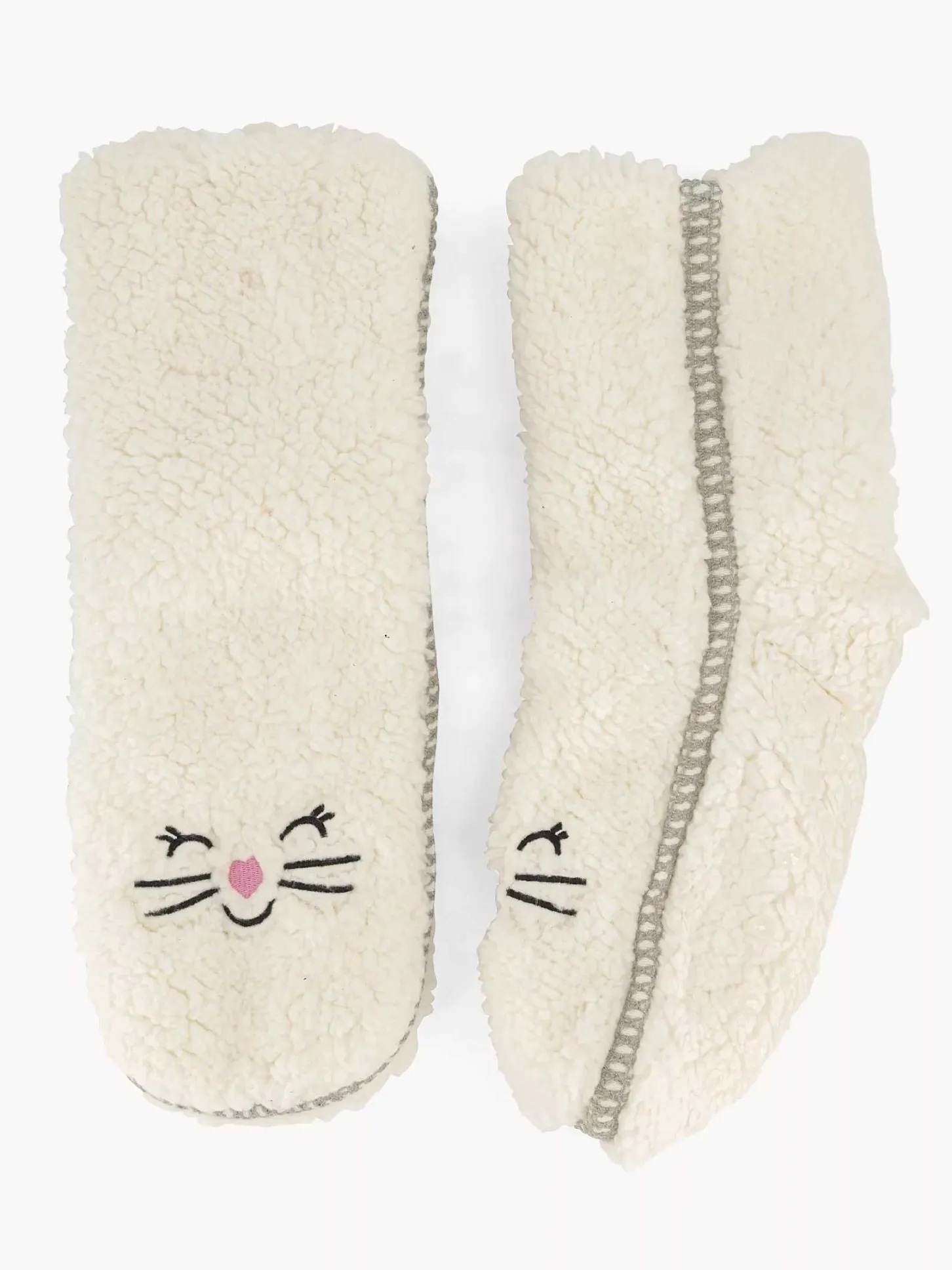 New Beige Huissok Teddy Dames Sokken