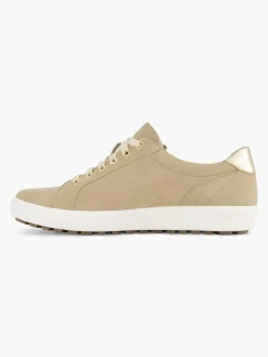 New Beige Leren Comfort Sneaker Dames Comfort Schoenen