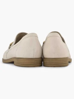 Sale Beige Leren Instapper Dames Comfort Schoenen