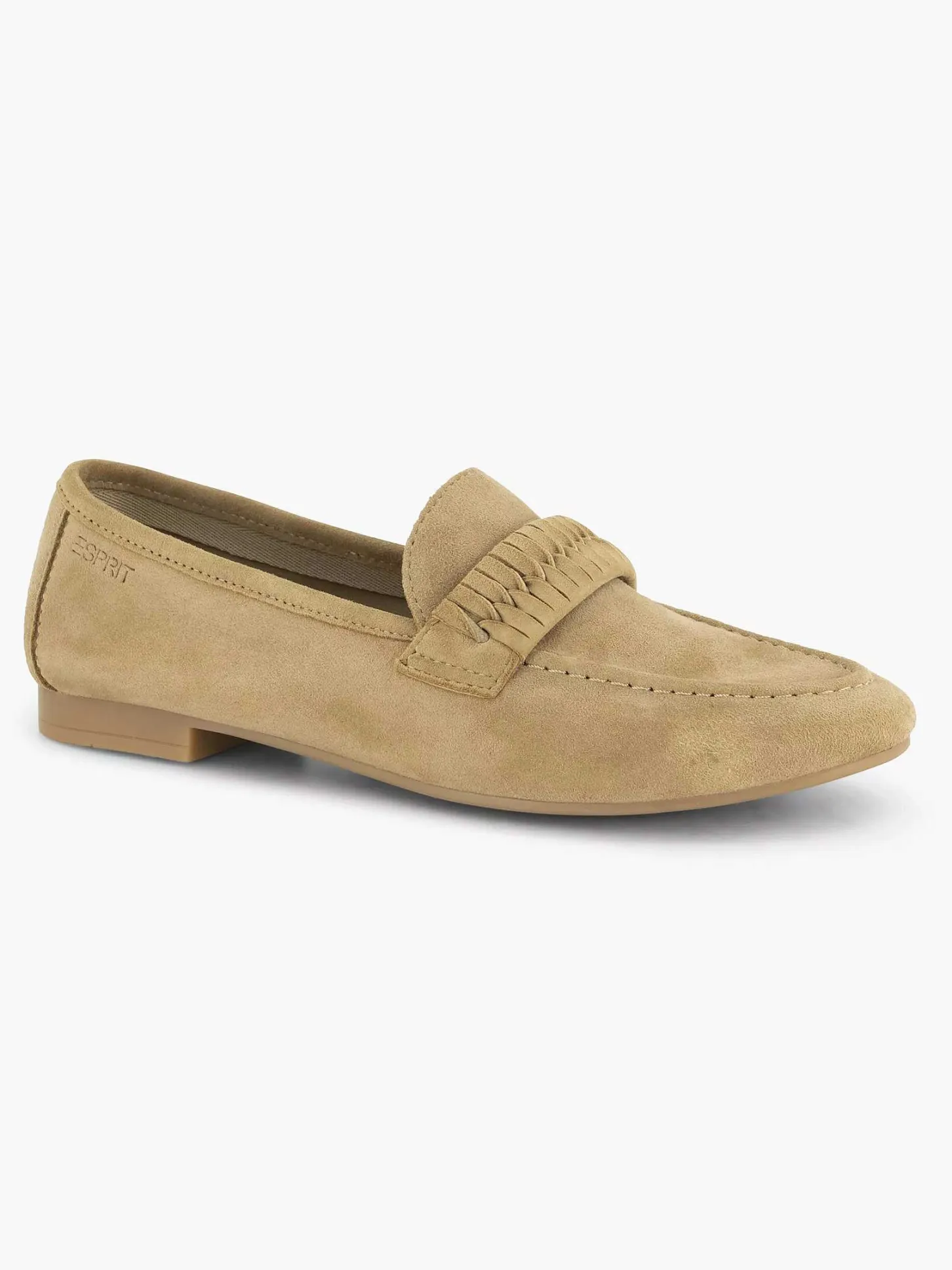 Clearance Beige Leren Loafer Dames Instappers