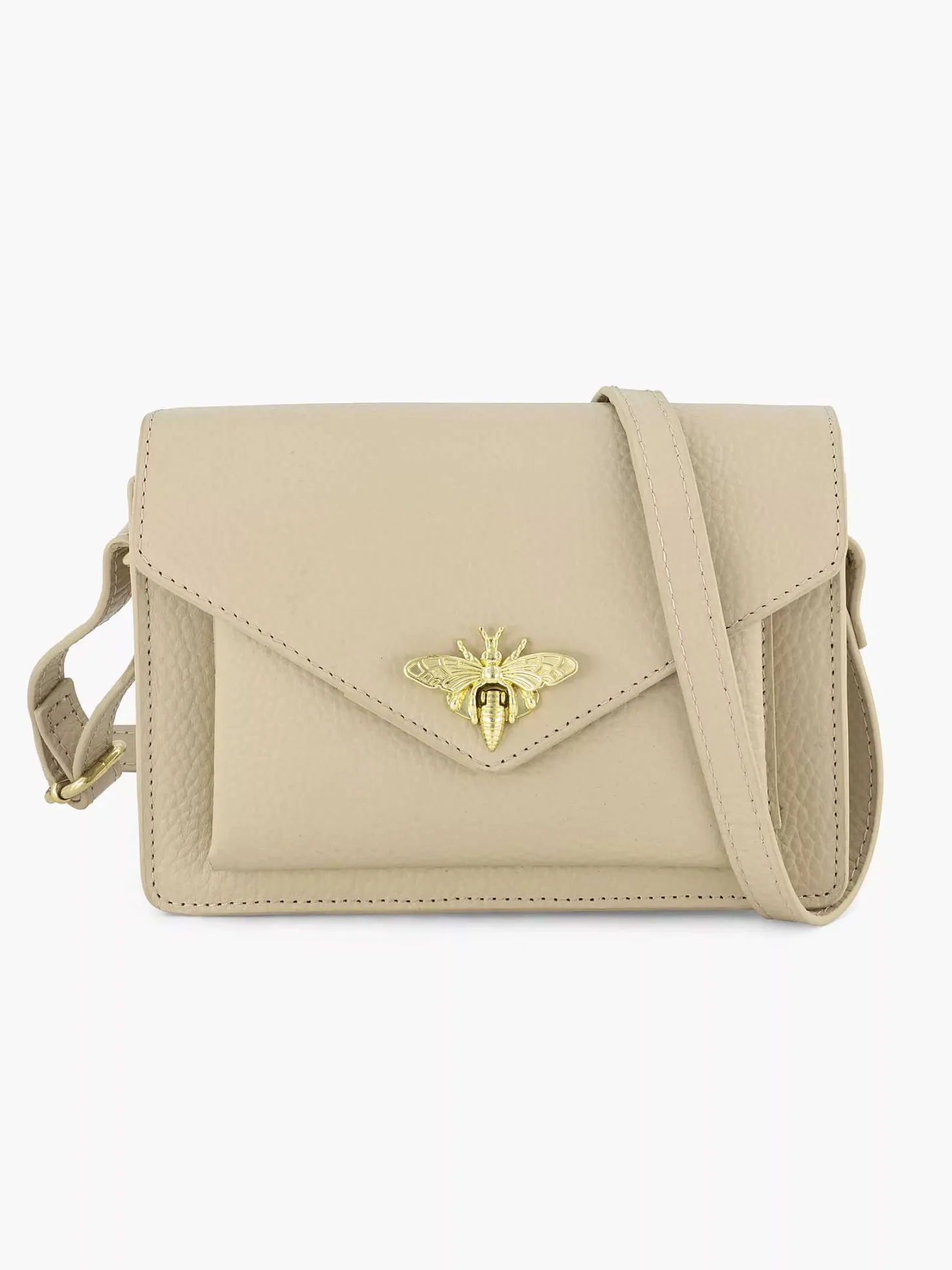 Clearance Beige Leren Schoudertas Dames Tassen