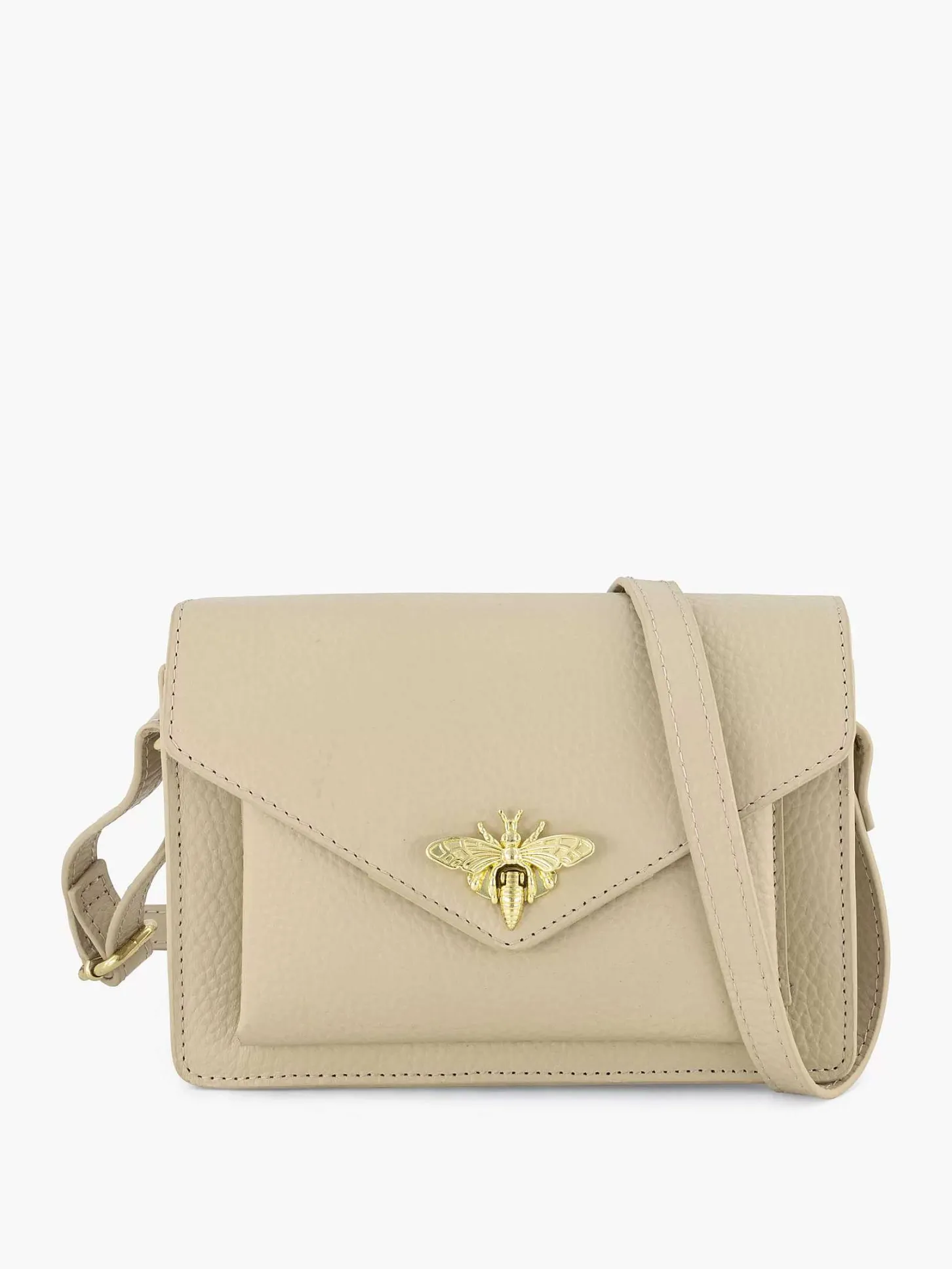 Clearance Beige Leren Schoudertas Dames Tassen