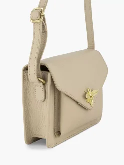 Clearance Beige Leren Schoudertas Dames Tassen