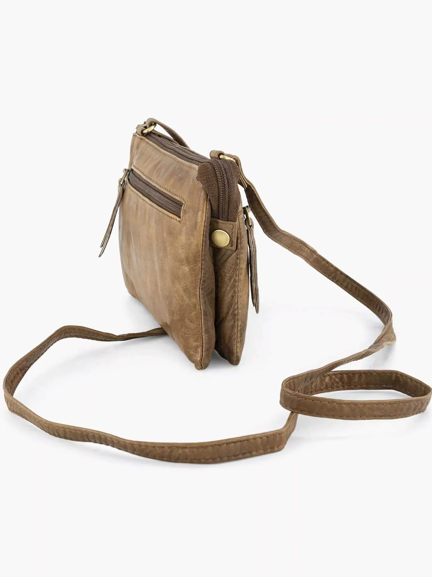 Best Beige Leren Schoudertas Dames Online Exclusive Accessoires