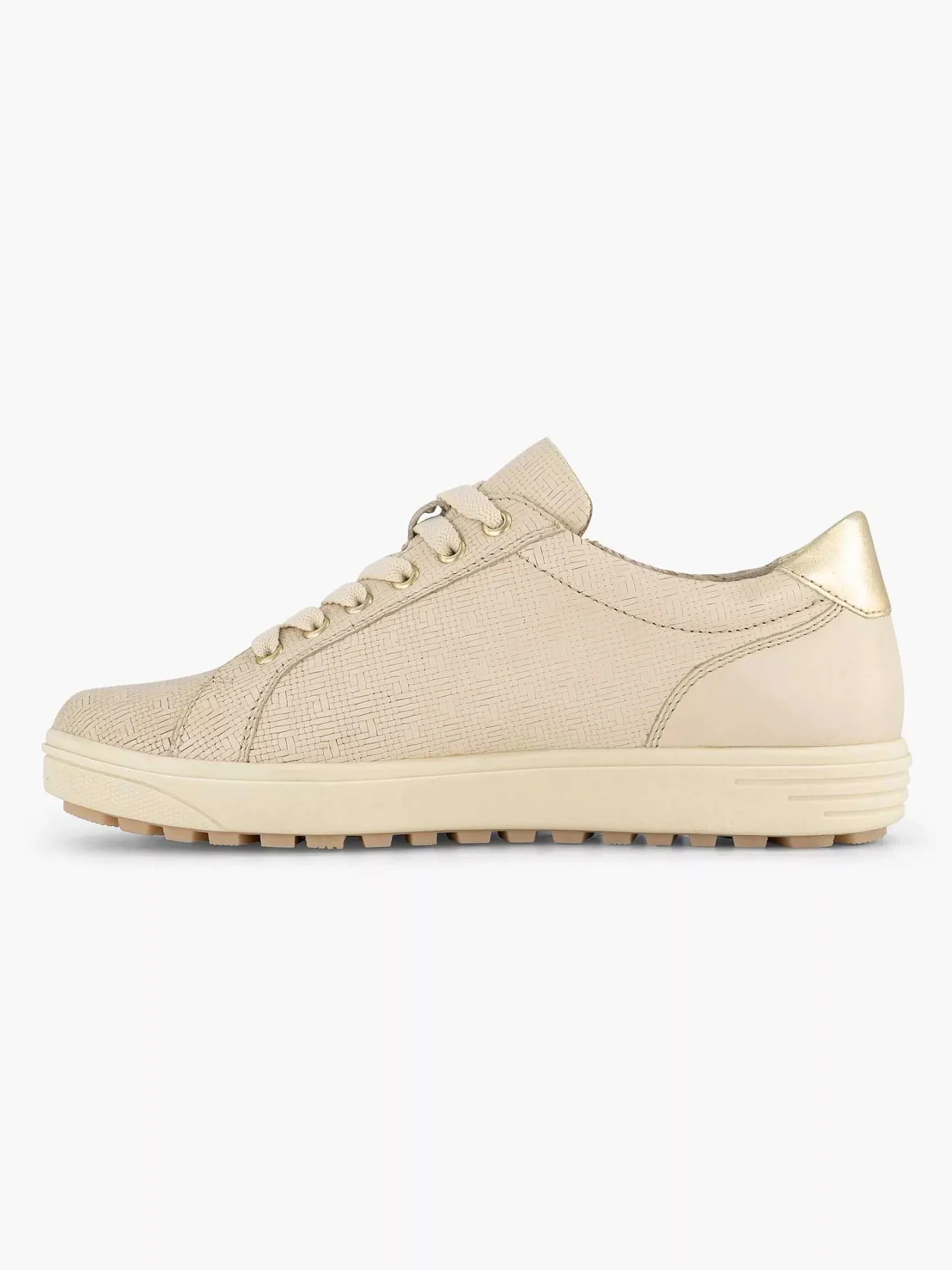 Online Beige Leren Sneaker Dames Sneakers