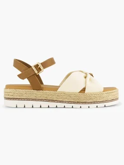 Beige Platform Sandaal Dames Sandalen