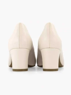 Beige Pump Blokhak Dames Hoge Hakken