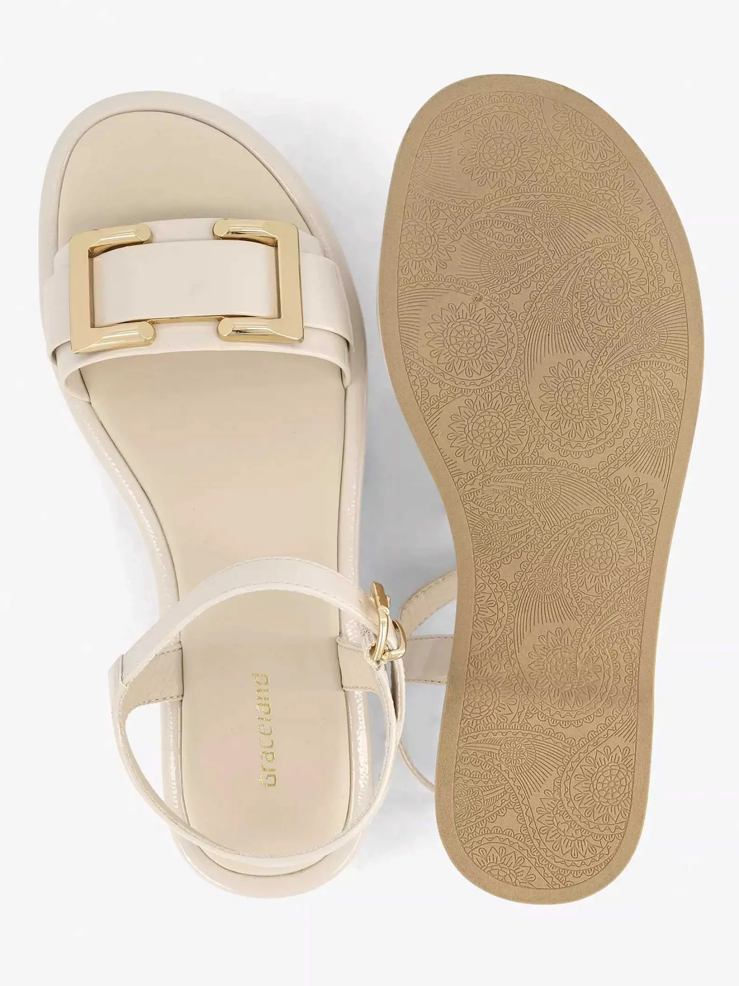 Online Beige Sandaal Siergesp Dames Sandalen