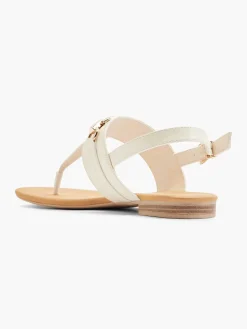 New Beige Sandaal Sierketting Dames Sandalen