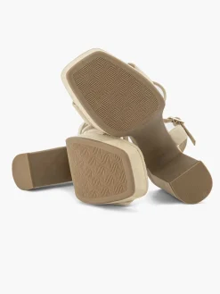 Clearance Beige Sandalette Dames Sandalen