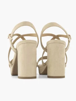Clearance Beige Sandalette Dames Sandalen
