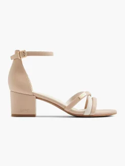 Clearance Beige Sandalette Dames Sandalen