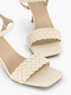 Clearance Beige Sandalette Gevochten Dames Sandalen