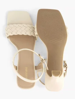 Clearance Beige Sandalette Gevochten Dames Sandalen
