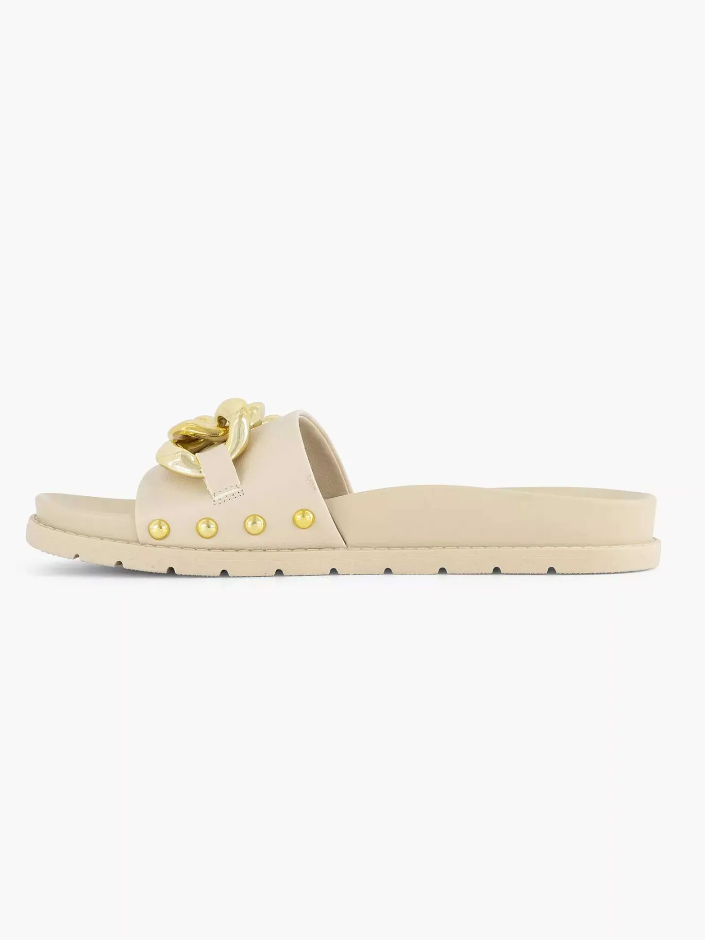 Beige Slipper Sierketting Dames Slippers