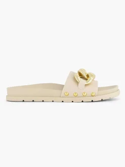 Beige Slipper Sierketting Dames Slippers