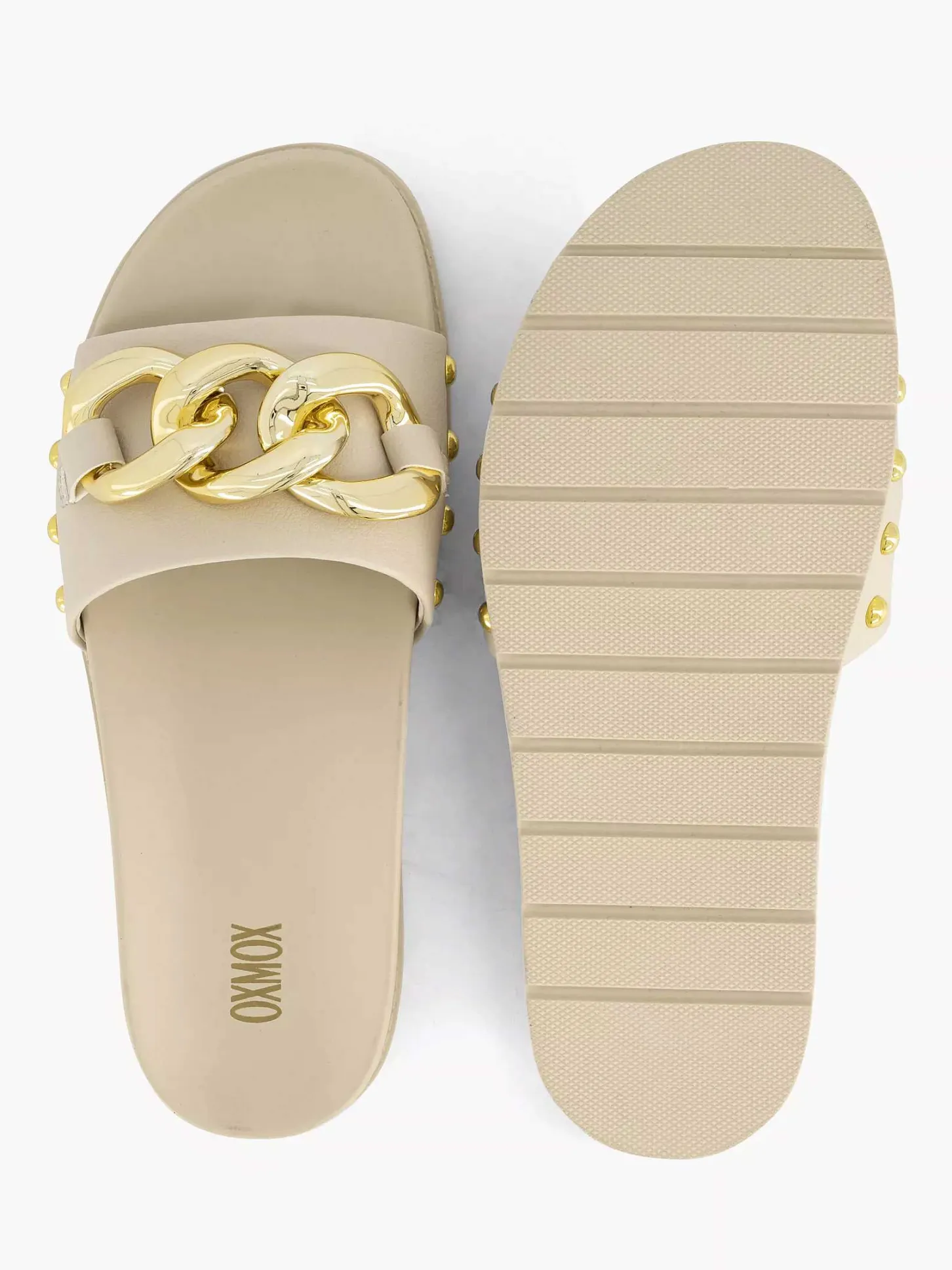 Beige Slipper Sierketting Dames Slippers
