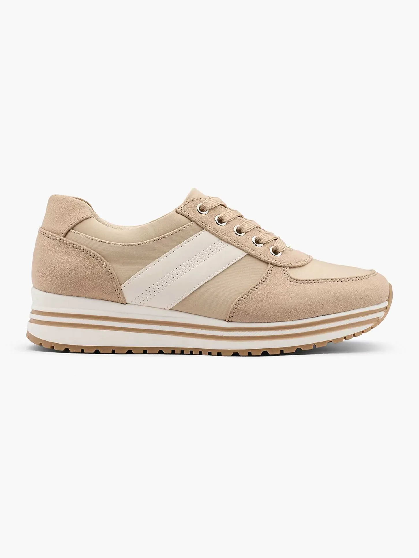 Outlet Beige Sneaker Dames Sneakers