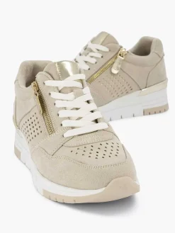 Discount Beige Sneaker Sleehak Dames Comfort Schoenen