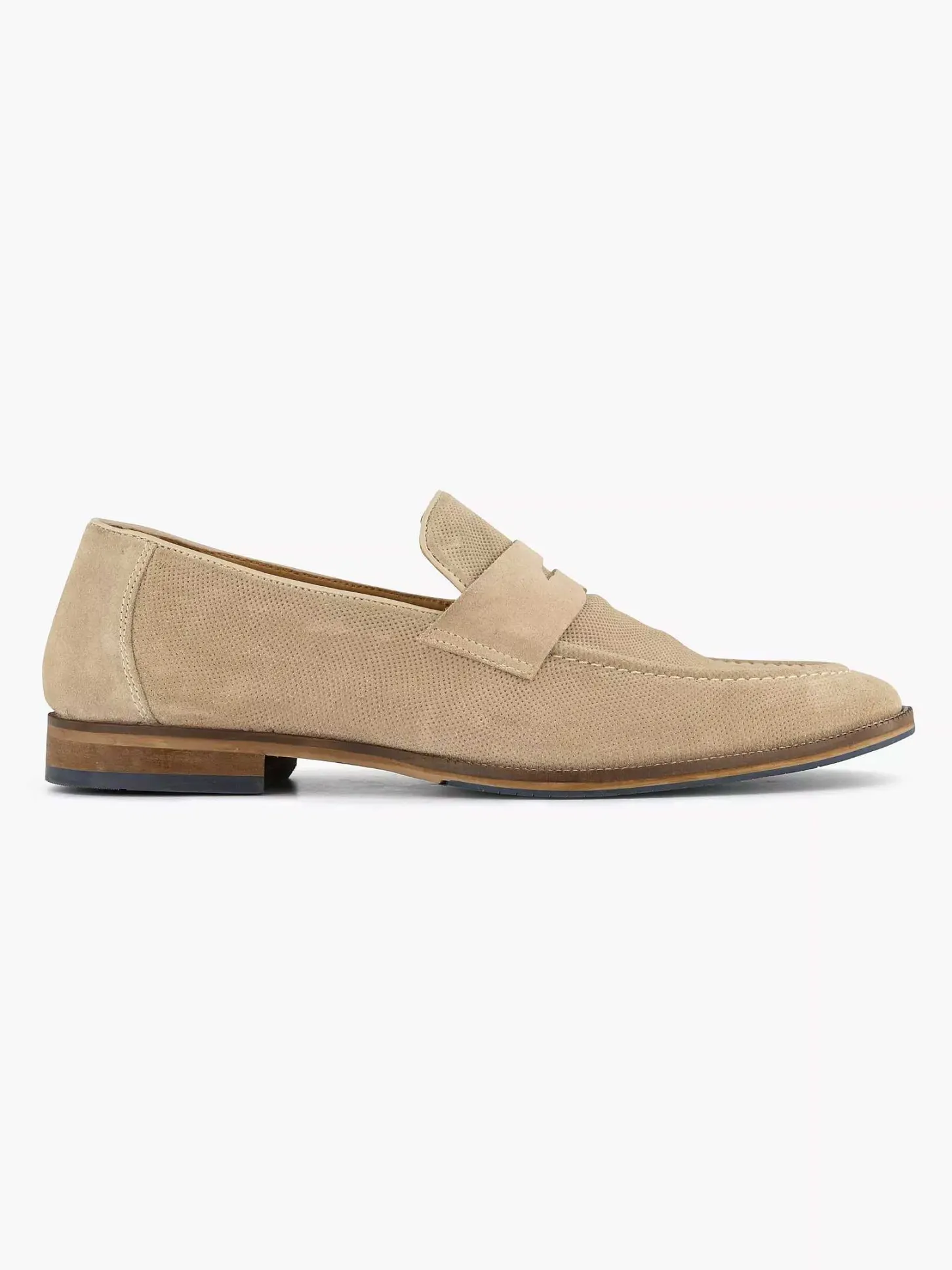 Sale Beige Suede Instapper Heren Geklede Schoenen