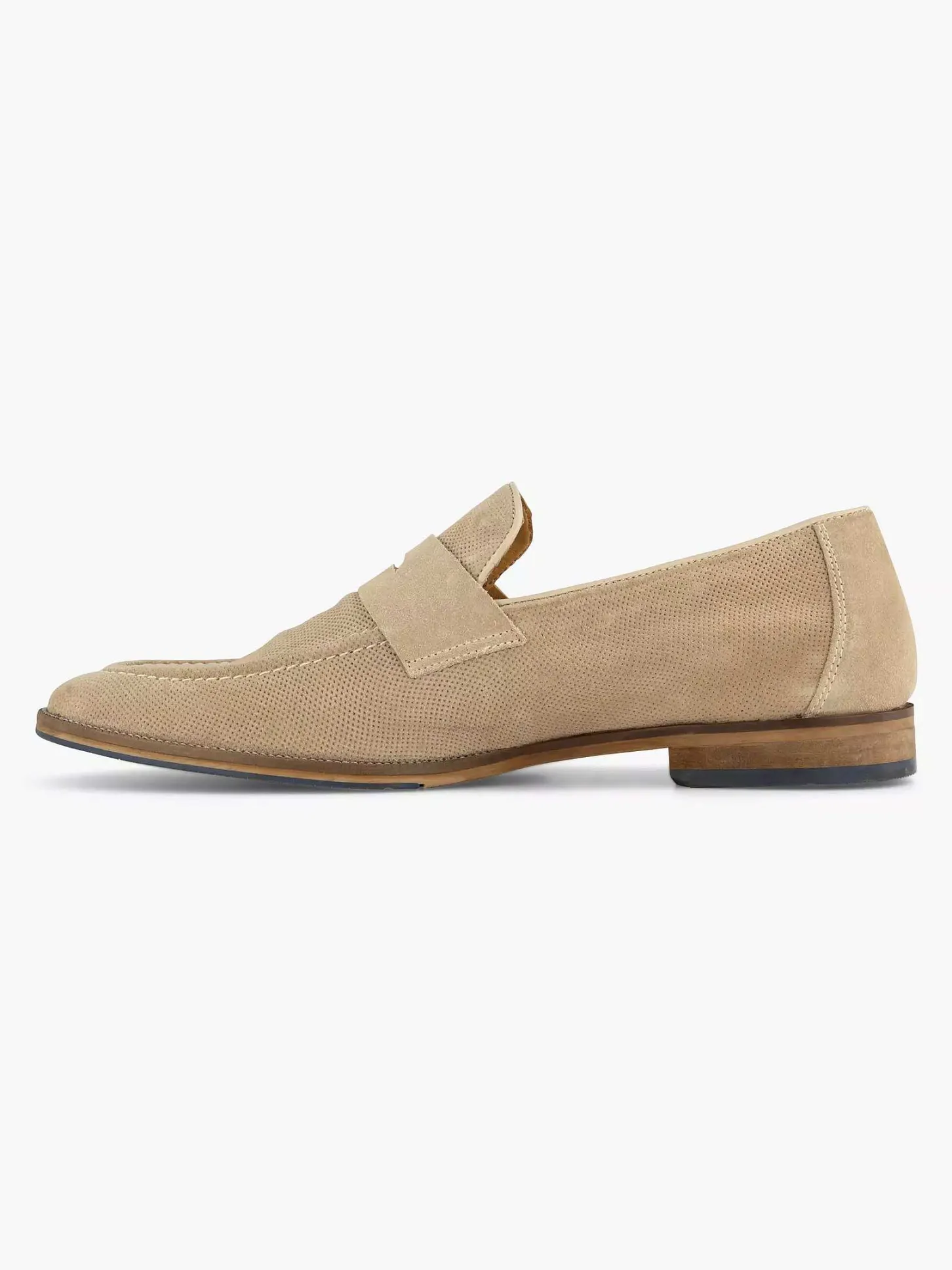 Sale Beige Suede Instapper Heren Geklede Schoenen