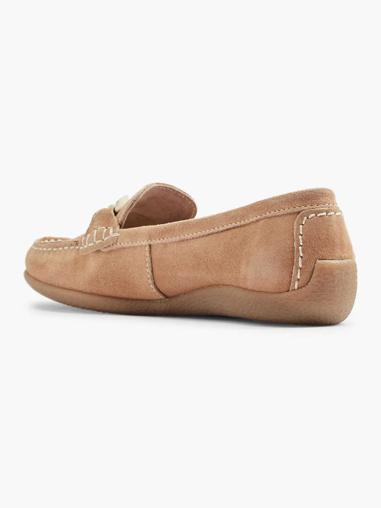 Online Beige Suede Instapper Sierketting Dames Instappers