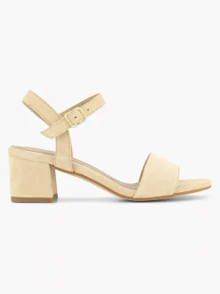 Outlet Beige Suede Sandalette Dames Pumps