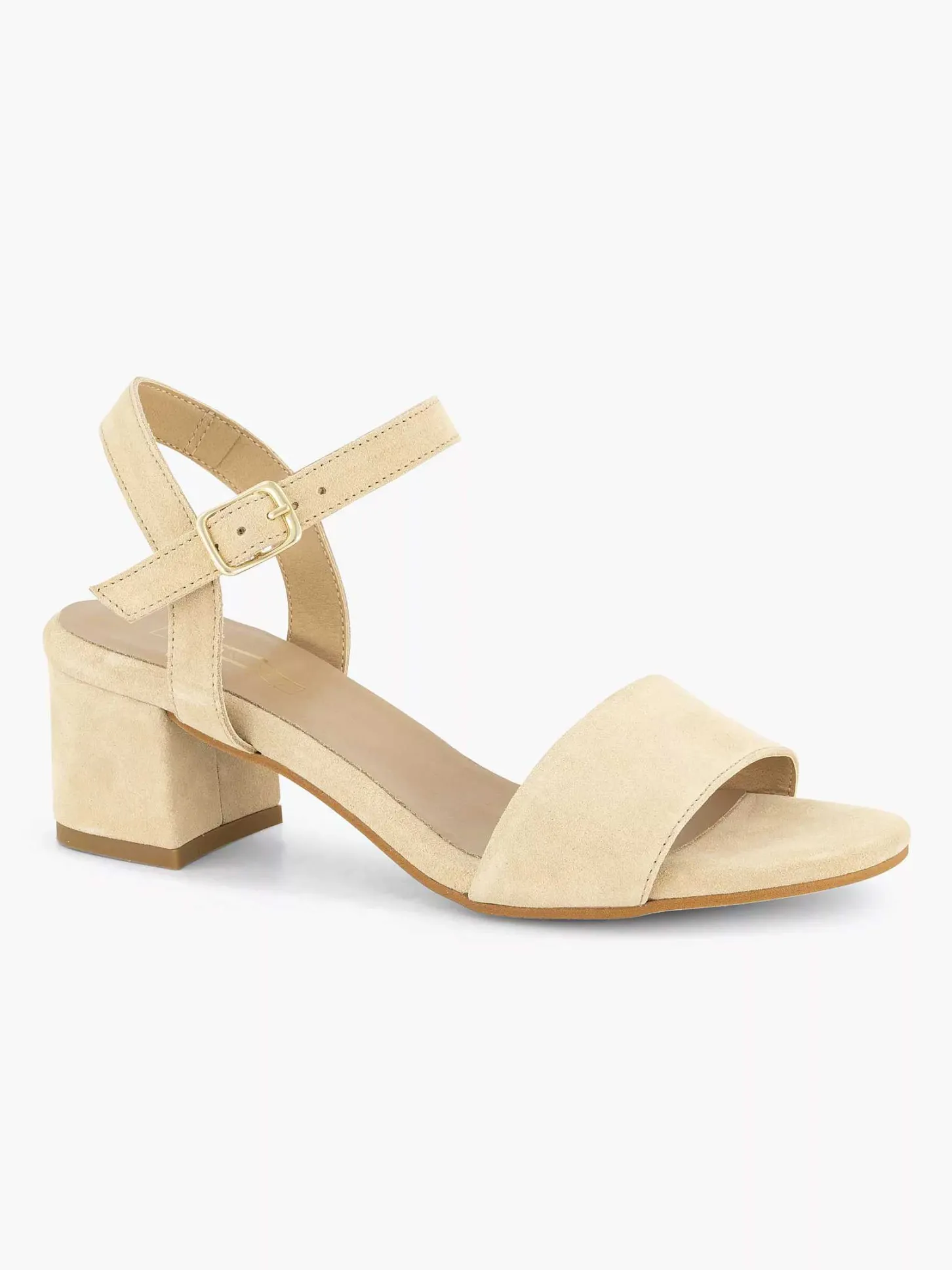 Outlet Beige Suede Sandalette Dames Pumps