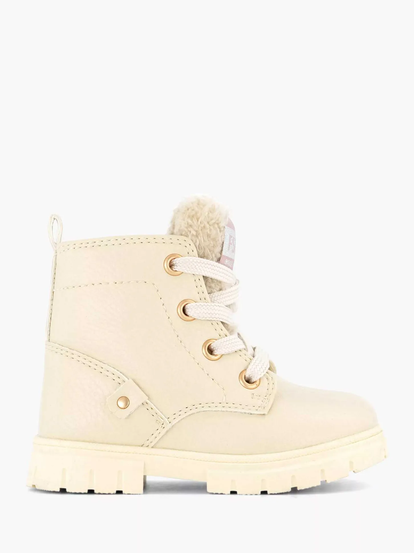 Online Beige Veterboot Teddy Kinderen Babyschoenen