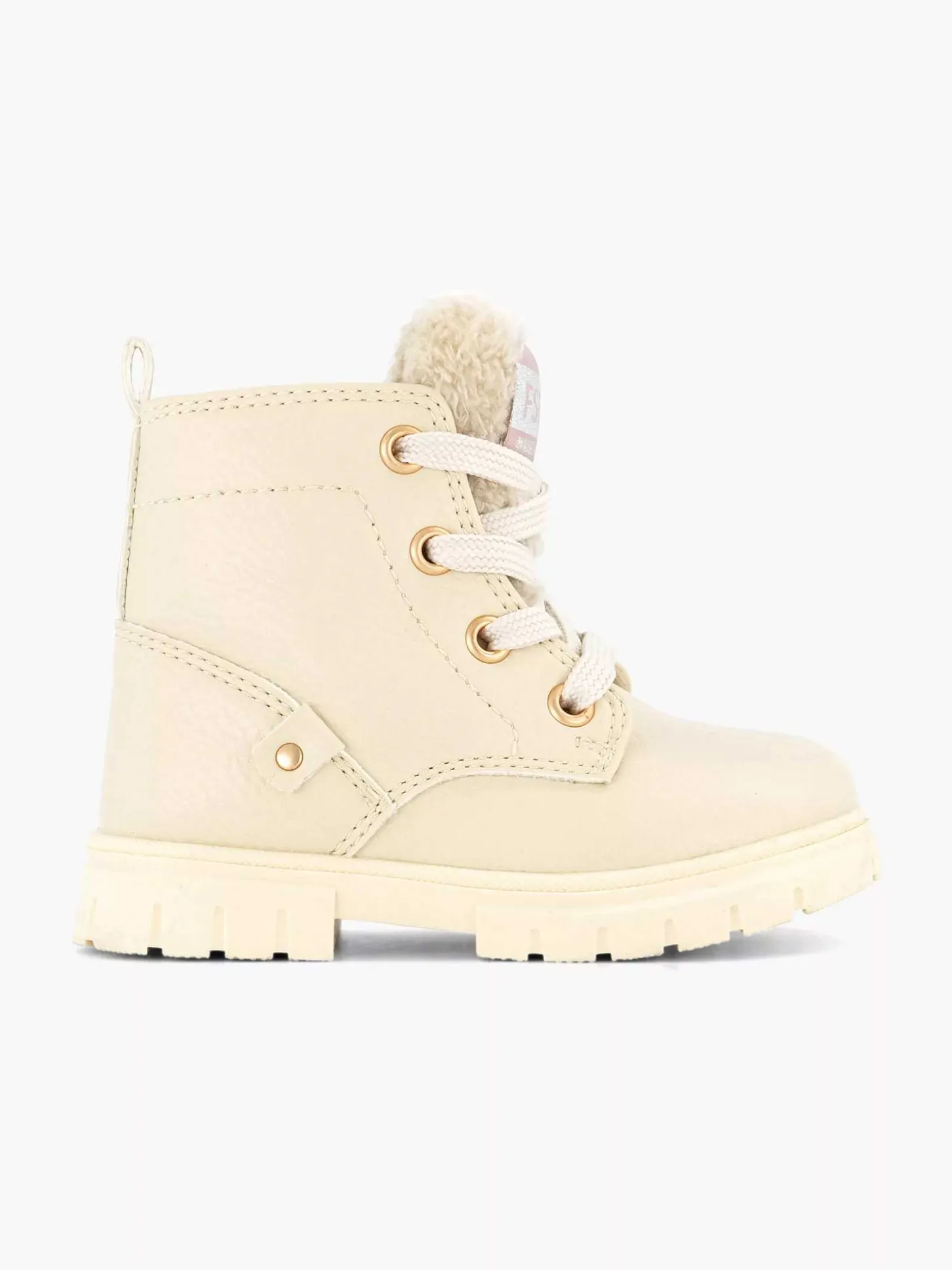 Online Beige Veterboot Teddy Kinderen Babyschoenen