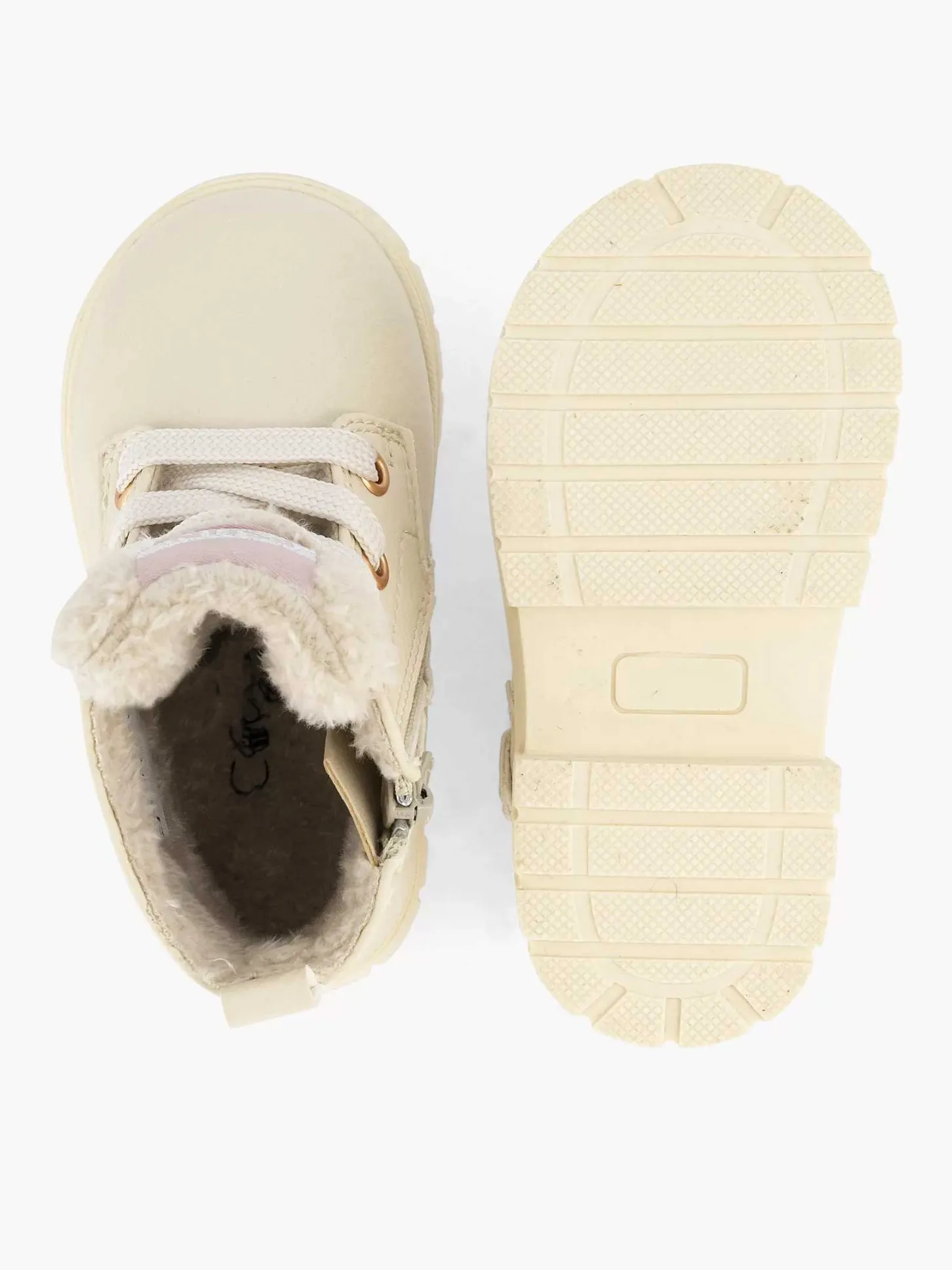 Online Beige Veterboot Teddy Kinderen Babyschoenen