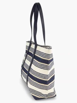 New Blauw/ Witte Strandtas Dames Online Exclusive Accessoires