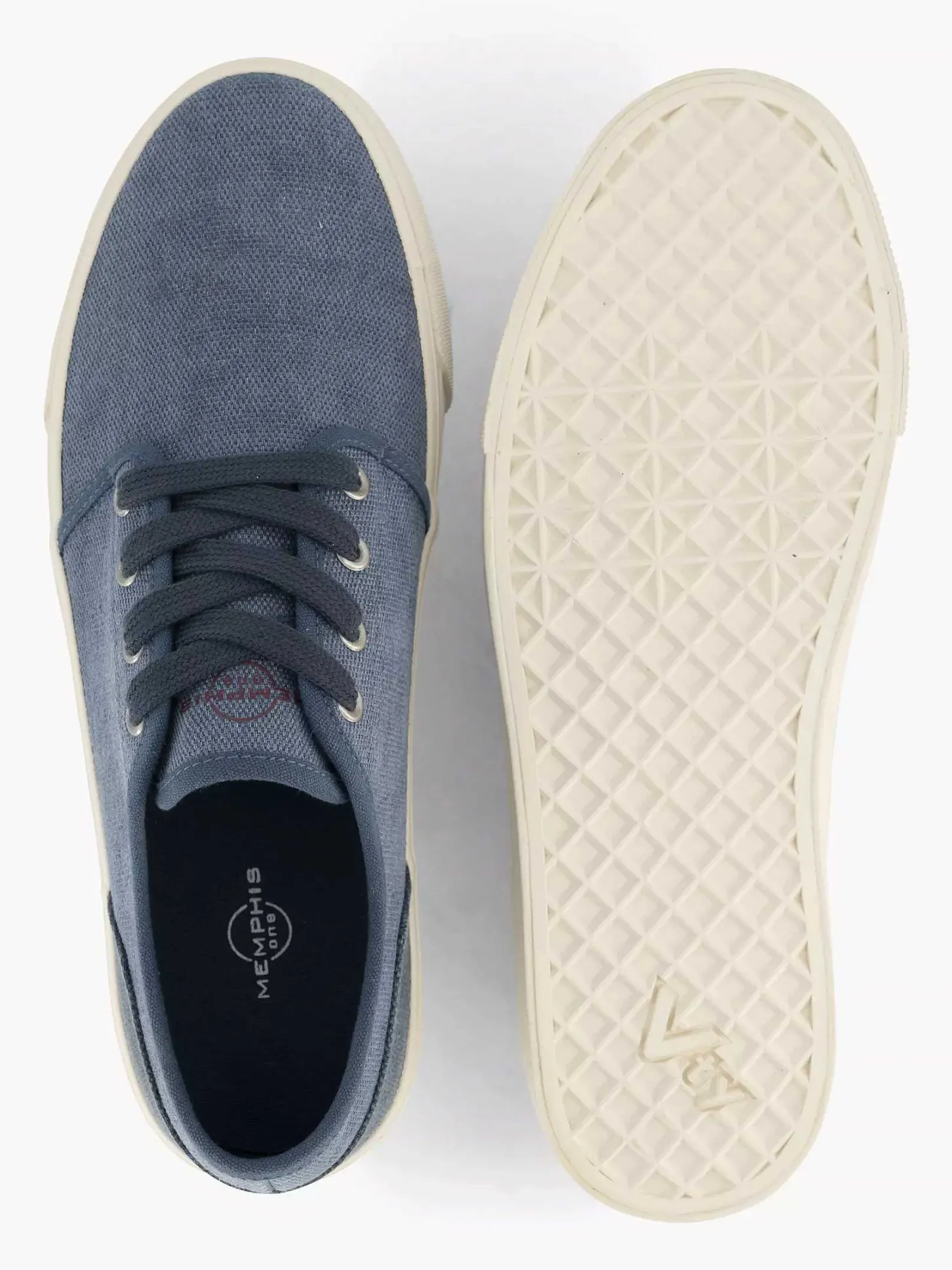 Online Blauwe Canvas Sneaker Heren Sneakers