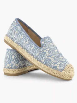 Sale Blauwe Espadrille Dames Instappers