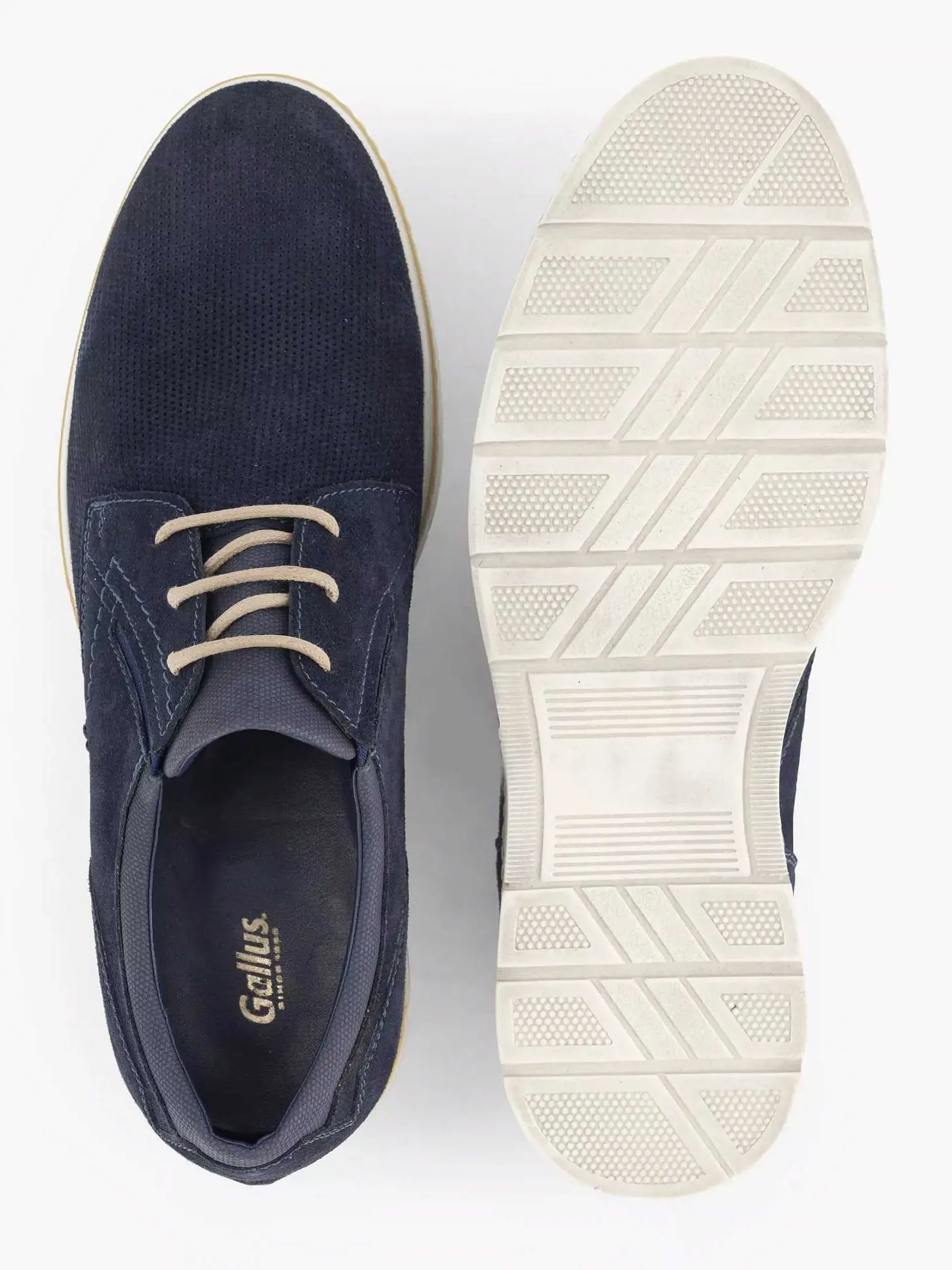 Online Blauwe Leren Veterschoen Heren Geklede Schoenen
