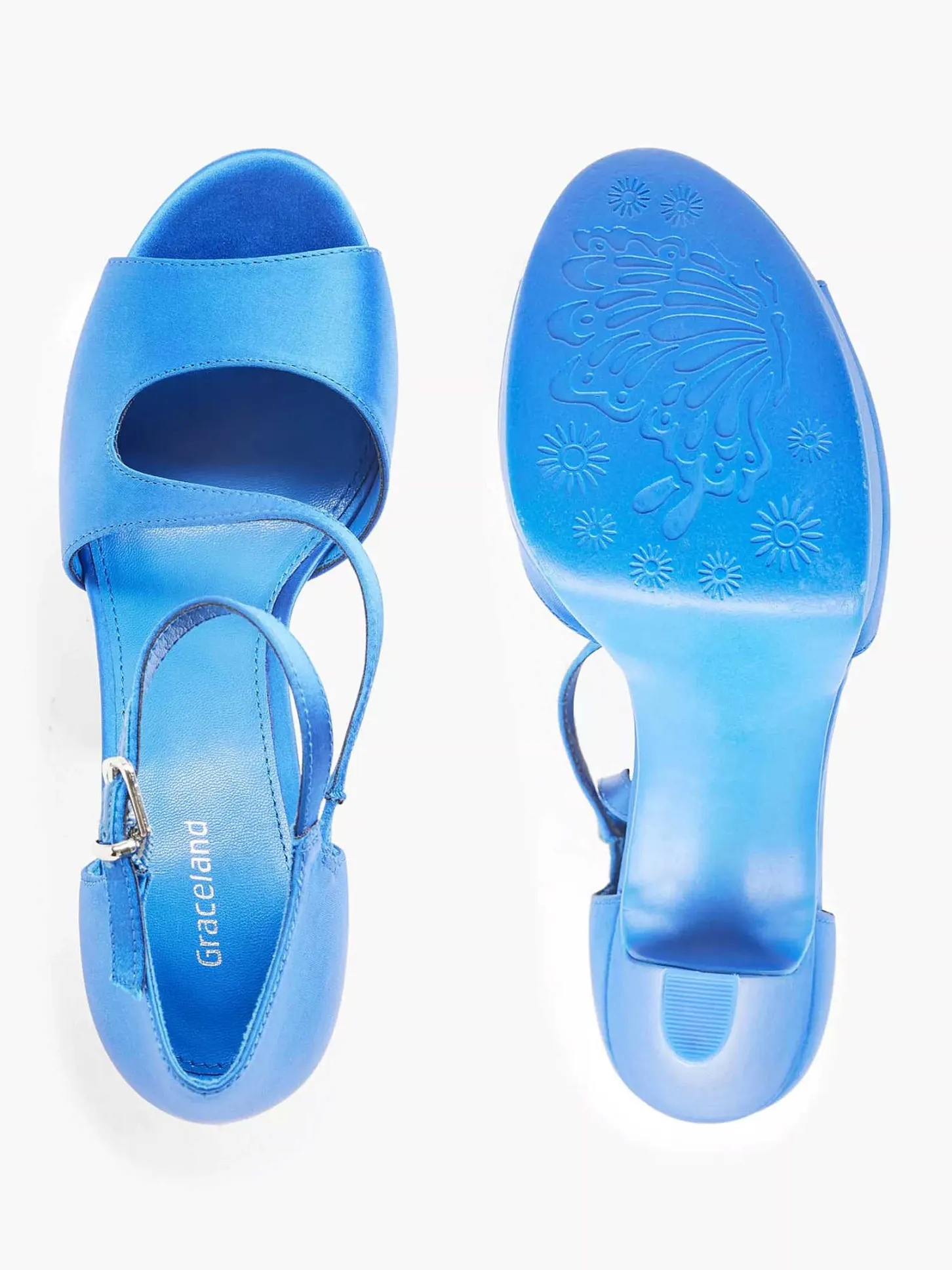 Blauwe Pump Satijn Dames Pumps