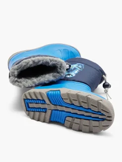 Outlet Blauwe Regenlaars Dino Gevoerd Kinderen Babyschoenen