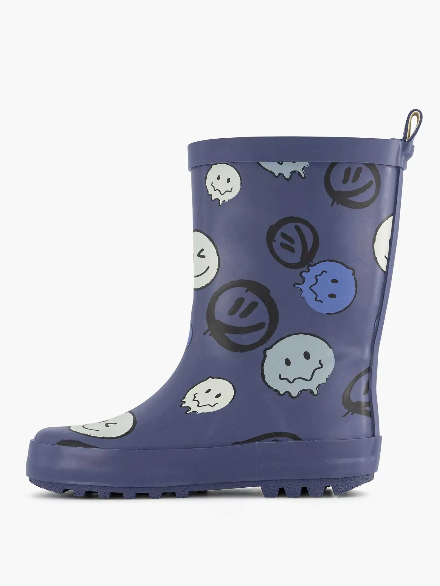Clearance Blauwe Regenlaars Smiley Kinderen Jongensschoenen